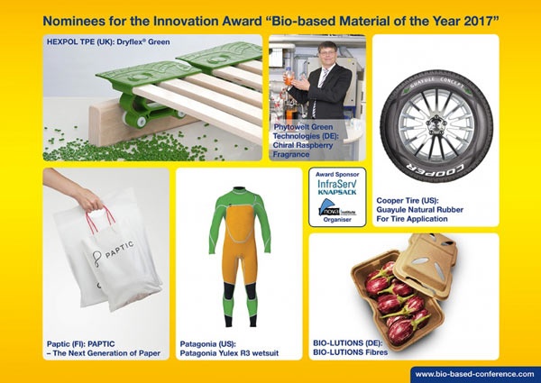 Innovative materials announced for 2017 bio-based award