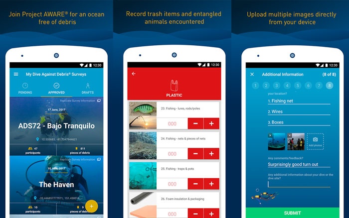 New app enables divers to chart marine litter levels