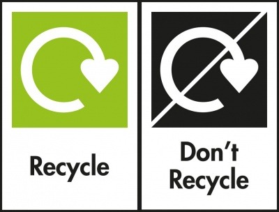 OPRL's "Recycle and "Don't Recycle" packaging labels.