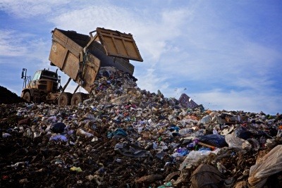 An image of a landfill site