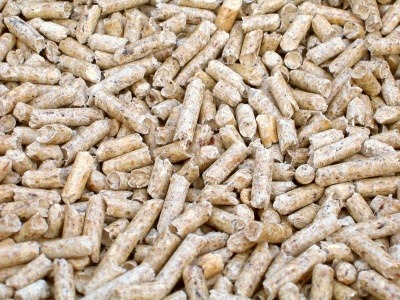 Image of renewable biomass pellets for use in a domestic boiler