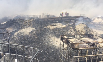 Blaze caused by self-heating recycling among spate of waste fires