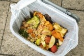 An image of food waste in a caddy