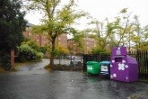 Recycling bins in Kelvinside, north Glasgow
