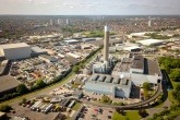 Aeriel shot of an energy-from-waste facility in London