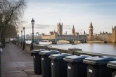 Bins on South Bank of the Thames