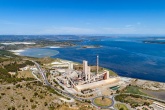 Aeriel view of a cement factory in France