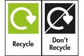 OPRL's "Recycle" and "Don't Recycle" packaging labels.