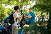 Volunteers in Podgorica, Montenegro conducting Brand Audit after a cleanup action 2023