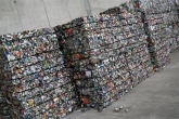 Bales of recyclable material.
