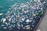 waste plastic ocean bottle