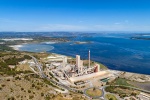Aeriel view of a cement factory in France