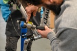 Mechanic repairing a bike