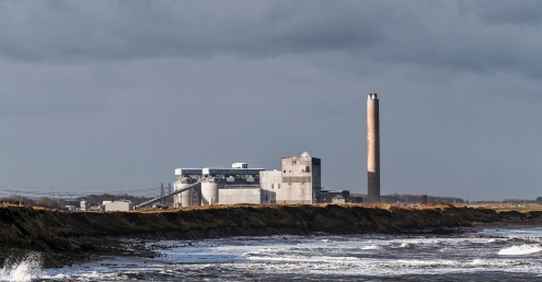 Lynemouth Biomass Power Station on the Northumberland coast