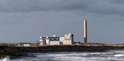 Lynemouth Biomass Power Station on the Northumberland coast